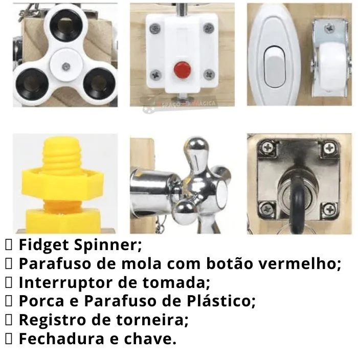 Cubo Montessori de atividades sensoriais em madeira colorido para desenvolvimento infantil